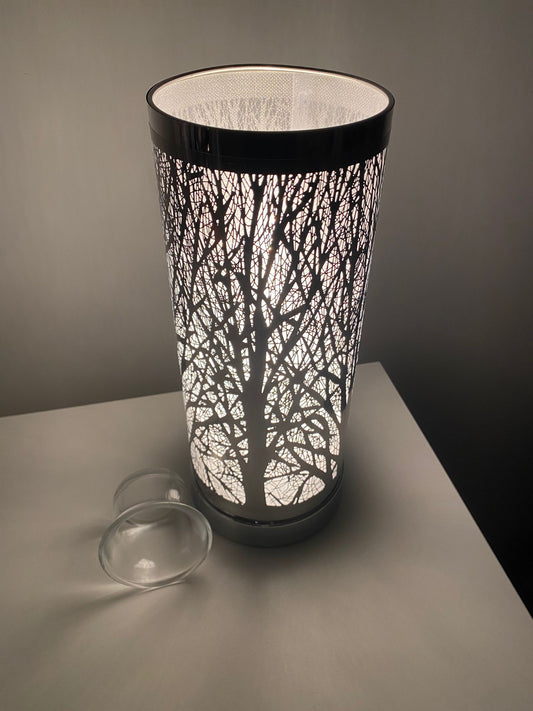 Chrome tree effect touch lamp