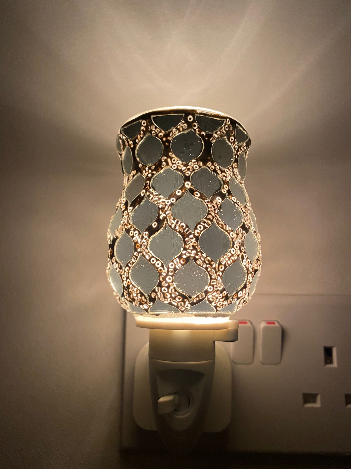 Moroccan effect plug in lamp