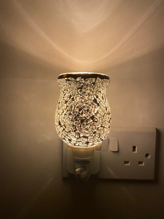 Mosaic effect plug in lamp